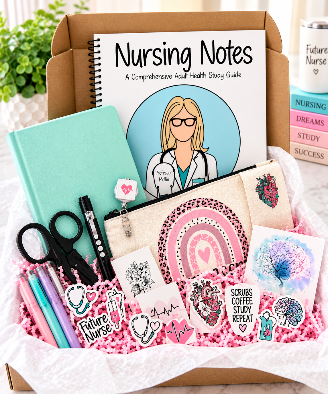 Nursing Student Gift Set | Adult Health Nursing Notes + Clinical Essentials
