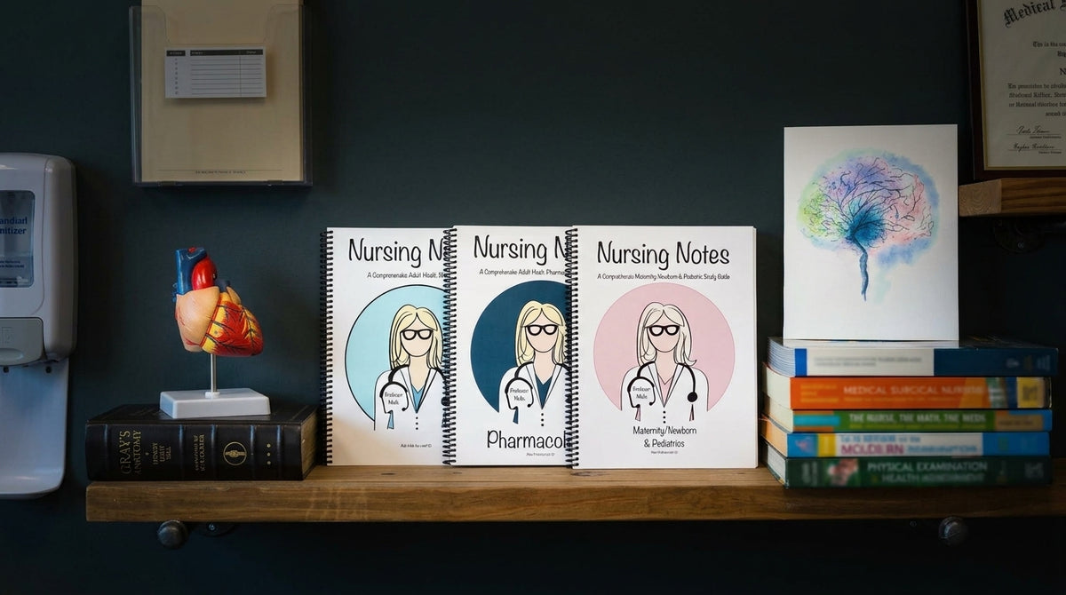 The Comprehensive Nursing Notes Study Bundle (spiral)